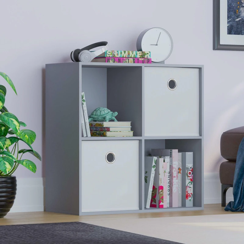 Image of Lassic 2x2 Cube Storage Unit (G) + Set of 2 Storage Cubes White unisex 2x2