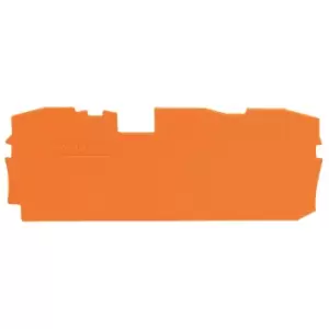 image of Wago 2010-1392 End Plate, For 3 Cond Tb, Orange