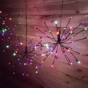 Image of Samuel Alexander - Set Of 4 45cm Premier Christmas Indoor Outdoor Sparkle Ball Twinkling LED Lights in Rainbow
