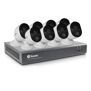 Image of Swann CCTV System - 16 Channel 1080p HD DVR with 8 x 1080p HD Motion & Heat Sensing Cameras & 2TB HDD