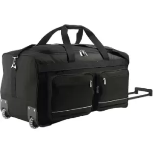 image of SOLS Voyager Rolling Travel Holdall Bag (One Size) (Black) - Black