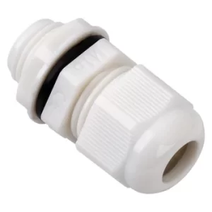 image of HellermannTyton NGM16-WHT M16 Cable Gland 5-10mm White (Pack 10)