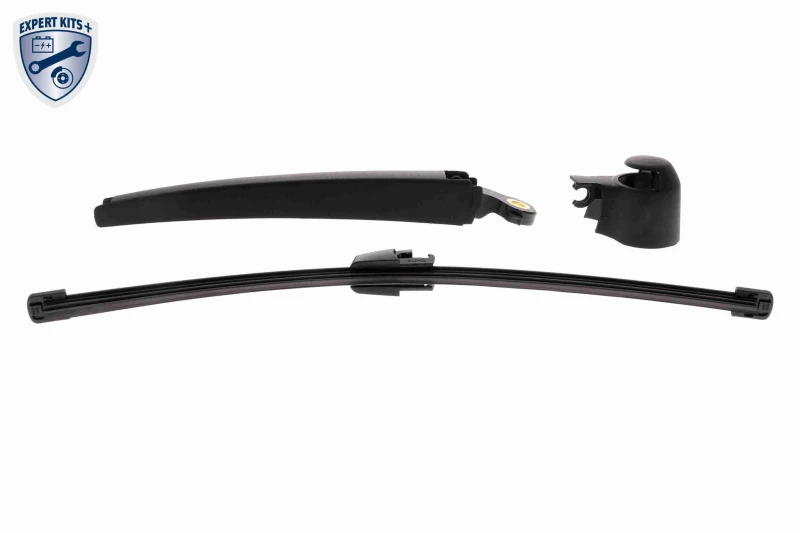 Image of VAICO V10-3469 Wiper Arm Set, window cleaning with integrated wiper blade, EXPERT KITS + PBT, GRP (Glass fibre Reinforced Plastic) Wiper Arm Set,windo