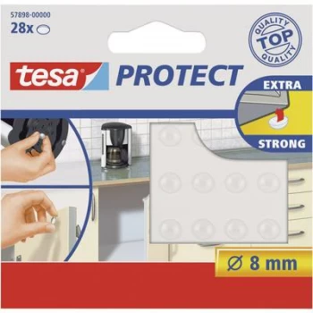 Image of tesa 57898-00000-00 Foot self-adhesive, circular Transparent (Ø) 8mm 28 pc(s)