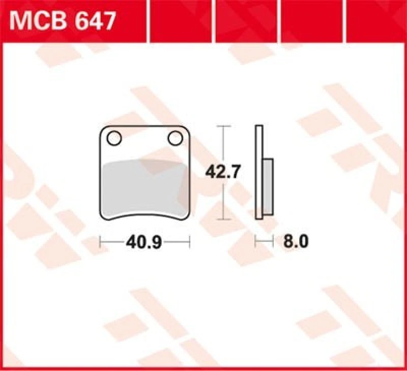 Image of TRW Lucas Brake pad MCB647