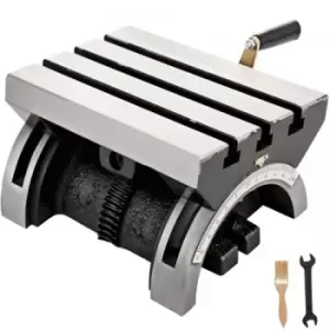 Image of VEVOR Tilting Milling Table 10x7inch Tilting Angle Milling Machine 0-90°Adjustable Swivel Angle Plate with 3 T-slots and an Adjustable Crank Handle He