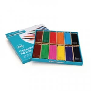 image of Classmaster Assorted Classroom Colouring Pencils in Display Box Pack