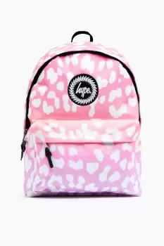 Image of HYPE UNISEX Pink LEOPARD FADE CREST BACKPACK