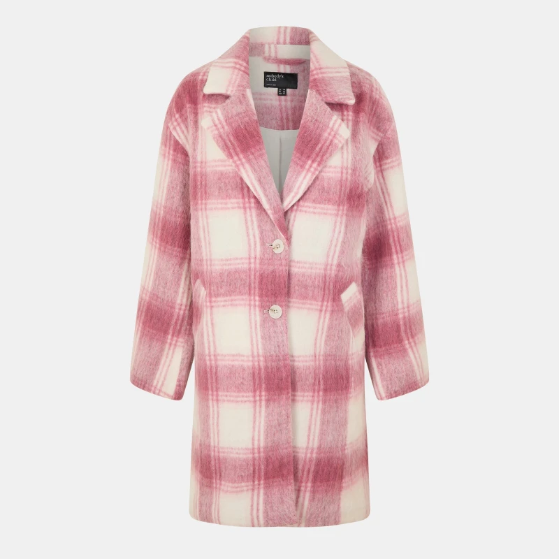 Image of Nobodys Child Womens Textured Teddy Coat Pink female 10 (S)