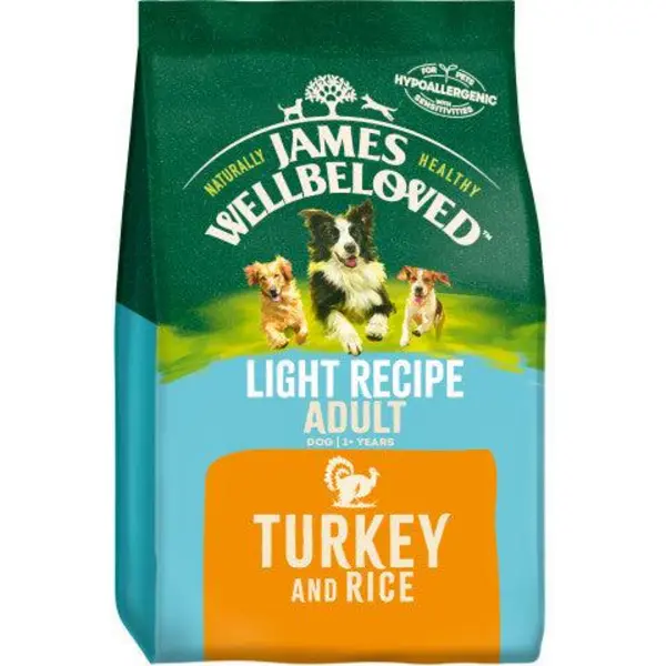 image of James Wellbeloved Adult Dog Turkey and Rice Light Dog Food 12.5kg