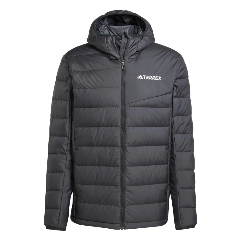 Image of adidas Mens Terrex Multi Light CLIMAWARM Hooded Down Jacket Black male S
