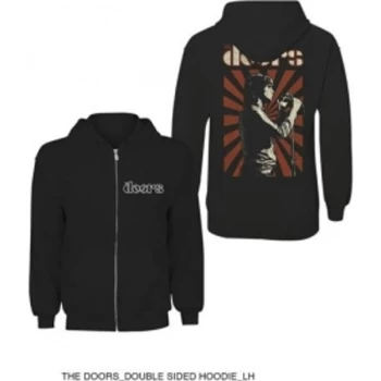 Image of The Doors Lizard King Mens Large Zip Hoodie - Black
