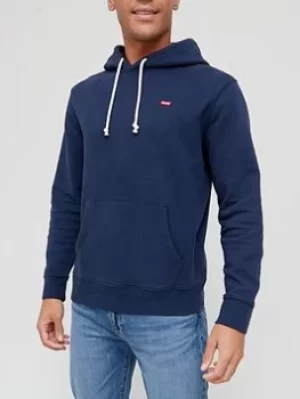 image of Levis Levis Embroidered Logo Overhead Hoodie, Navy Size XL Men