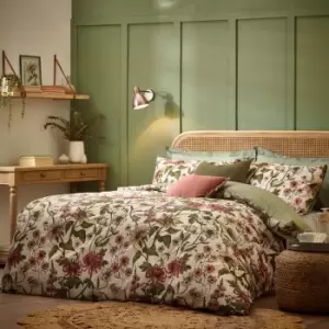 Image of Wallflower Slub Cotton Floral Duvet Cover Set