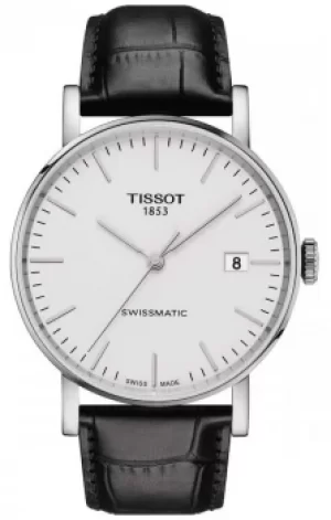 image of Tissot Mens Everytime Swissmatic Automatic Black Leather Watch