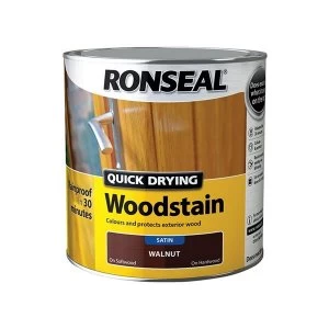 Image of Ronseal Quick Drying Woodstain Satin Antique Pine 2.5 litre