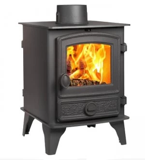 image of Hunter Hawk 4 Double Sided Single Depth Wood Burning Stove