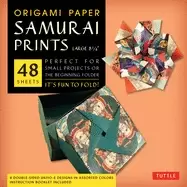 Image of origami paper samurai prints large 8 14 48 sheets tuttle origami pape