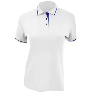 Image of Kustom Kit Ladies St. Mellion Short Sleeve Polo Shirt (12) (White/Navy)