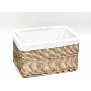 Big Huge Deep Living Room Fireplace Log Basket Full Wicker Storage Box [Natural,XX Large 58x43x32cm]