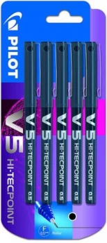 Image of Pilot Pen Pilot V5 X 5 Black Pens 5 pack