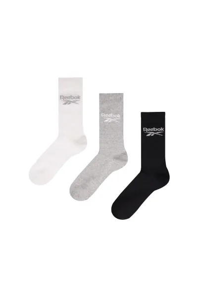 Image of Reebok Crew Socks - Assorted, Multi, Size 2.5-3.5, Women