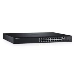 image of DELL N1524P Managed L3 Gigabit Ethernet (10/100/1000) Black 1U Power over Ethernet (PoE)