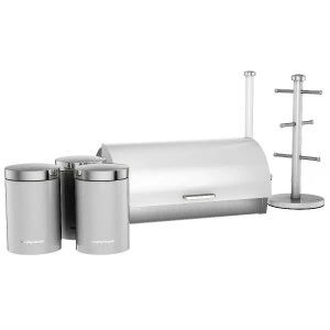 image of Morphy Richards 6 Piece Kitchen Storage Set - Stainless Steel