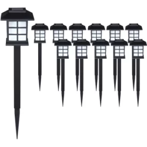 image of 6-24 x LED Solar Light Garden Pathway Ground Lantern Landscape Outdoor Yard Lamp 12Pcs Set