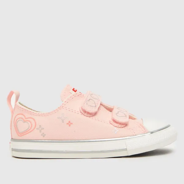 image of Converse pale pink all star lo 2v Girls Toddler Trainers