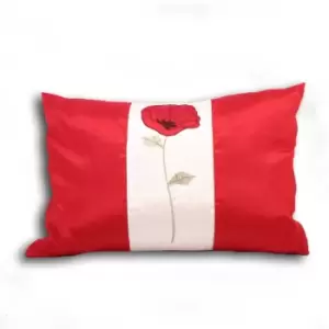 Image of Riva Home Poppet Cushion Cover (35x50cm) (Cream/Red)