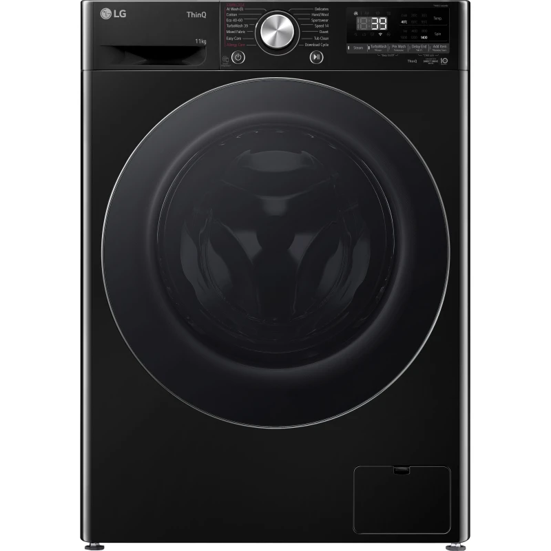 Image of LG Series 4 Pro AI Direct Drive F4Y711NCTN1 11kg Washing Machine with 1400 rpm - Onyx Black - A Rated