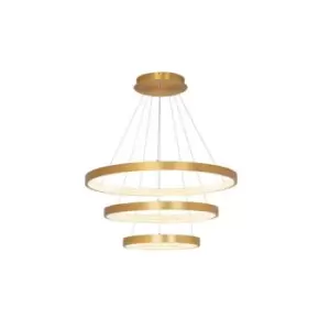 Image of Ilio Ceiling Pendant Light 112W 3000K Aluminium Brushed Gold Matt