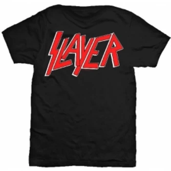 image of Slayer Classic Logo Mens Black T Shirt: Medium