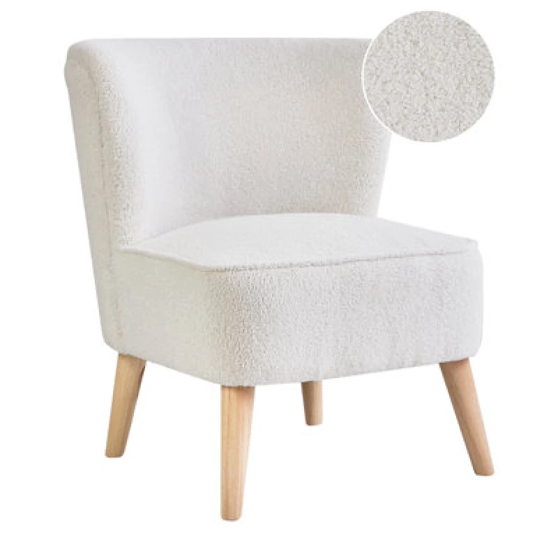 Image of Beliani Boucle Armchair Off-White Alven