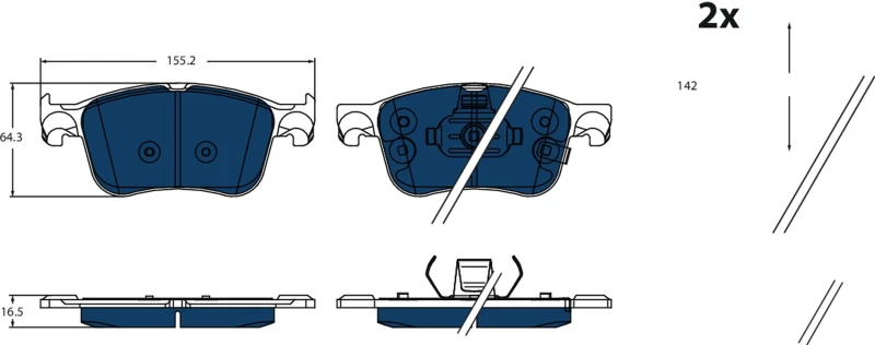 Image of Brake pad set TRW GDB2518BTE