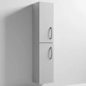 Image of Nuie Athena Wall Hung 2-Door Tall Unit 300mm Wide - Gloss Grey Mist