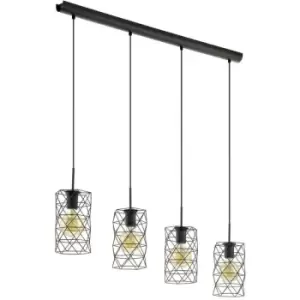 Image of Estevau - 4 Light Ceiling Pendant Bar Dark Brown, E27 - Eglo