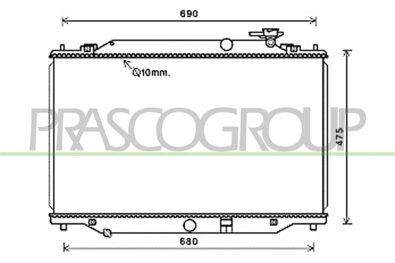 Image of PRASCO Engine radiator PRASCO MZ702R002