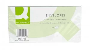 Image of Q Connect Wallet Dl Wht Pln Ss 80g Pk50 - 20 Pack