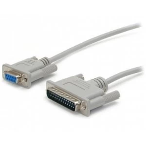 Image of 10 ft Cross Wired DB9 to DB25 Serial Null Modem Cable FM