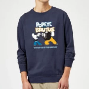 Image of Popeye Popeye Vs Brutus Sweatshirt - Navy - XXL
