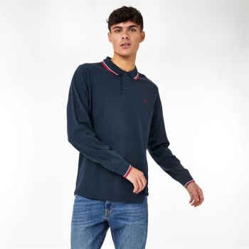 Jack Wills Long Sleeve Polo - Navy