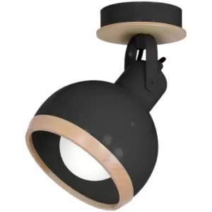 image of Milagro Wall Lamp Oval Black 1 x E27