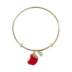 image of Disney Princess Snow White Gold Coloured Red Apple Charm Bracelet BF00592YRWL