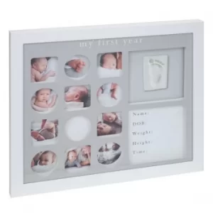 Image of BAMBINO BY JULIANA First Year Photo Frame with Clay Imprint