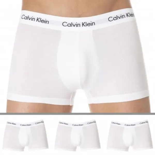 Image of Calvin Klein 3 Pack Cotton Stretch Boxer Briefs - White M