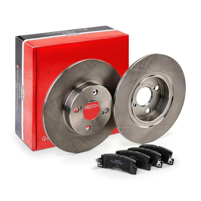 Image of MAPCO 47533 Brake disc and pads set Rear Axle, Brake Disc Type: solid Brake Set,disc brakes (3405)