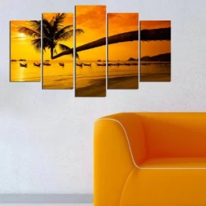 Image of 5MF-69 Multicolor Decorative MDF Painting (5 Pieces)