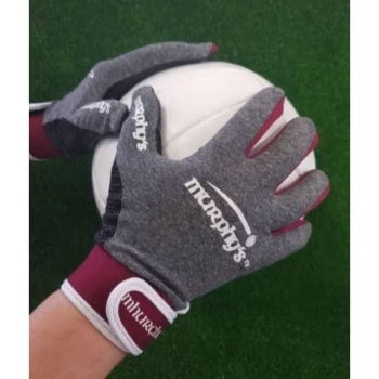 Image of Murphy's Gaelic Gloves 9 / Medium Grey/Maroon/White
